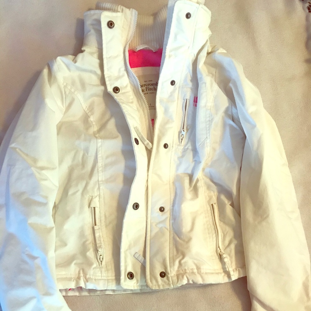 Abercrombie & Fitch White Winter Jacket